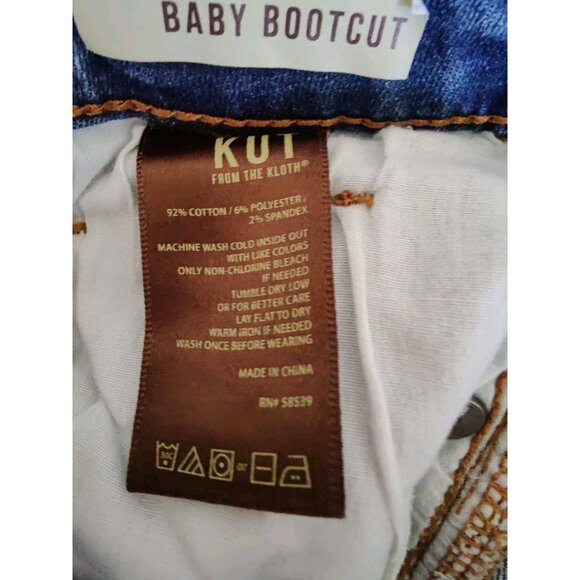 Kut From The Kloth Baby Bootcut Medium Wash Mid Rise Jeans 6S - Picture 5 of 5